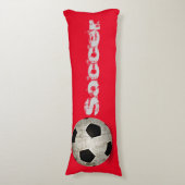 Kinder Voetbal Rood Wit Lichaamskussen (Voorkant Verticaal)