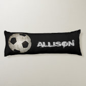 Kinder Voetbal Sportzwart White - persoonlijk gepe Lichaamskussen (Achterkant)