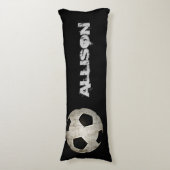 Kinder Voetbal Sportzwart White - persoonlijk gepe Lichaamskussen (Voorkant Verticaal)