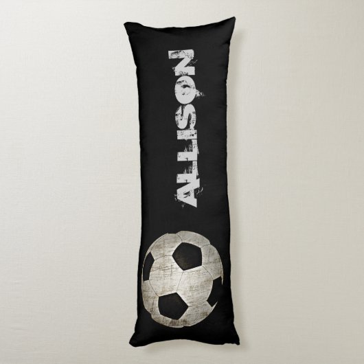 Kinder Voetbal Sportzwart White - persoonlijk gepe Lichaamskussen (Achterkant (Verticaal))