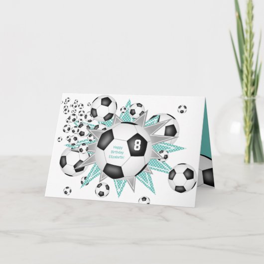 kinder voetbal voor jubileum kaart (Voorkant)