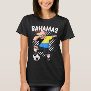 Kinder voetballer dabbing voor jongens bahamas bah t-shirt