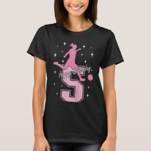 Kinder voetbalmeisje van 5 jaar t-shirt