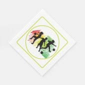 Kinder voetbalpartij servet (Hoek)