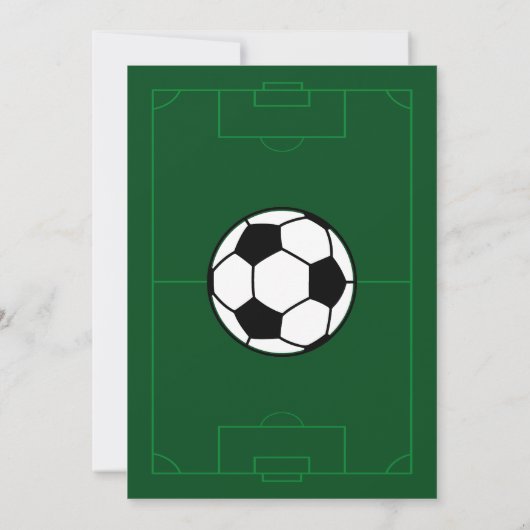 Kinder voetbalverjaardagsfeestje kaart (Achterkant)