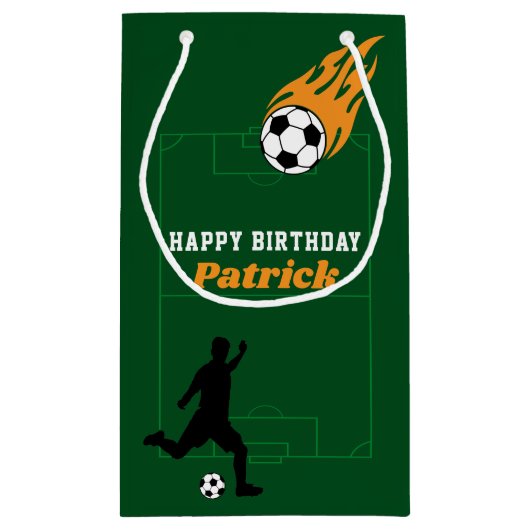 Kinder voetbalverjaardagsfeestje klein cadeauzakje (Achterkant)