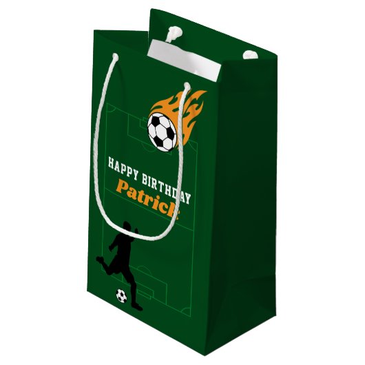 Kinder voetbalverjaardagsfeestje klein cadeauzakje (Achterkant Gekanteld)