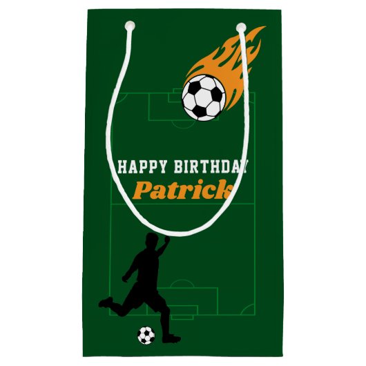 Kinder voetbalverjaardagsfeestje klein cadeauzakje (Voorkant)