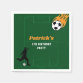 Kinder voetbalverjaardagsfeestje servet (Voorkant)