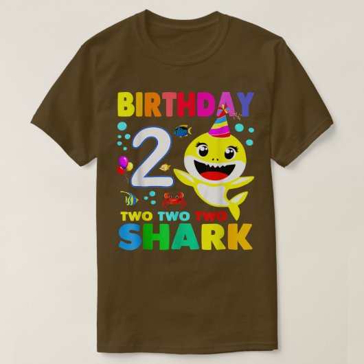 Kinder vogelhaai2 jaar oude 2e familie t-shirt (Design voorkant)
