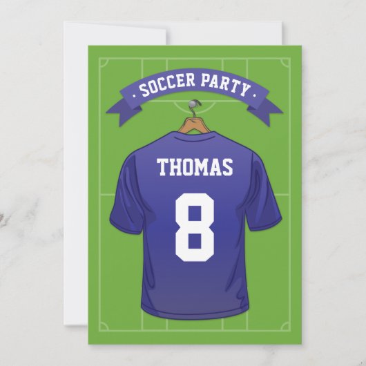 Kinder Vogelpartij | Blauwe Jersey Kaart (Voorkant)