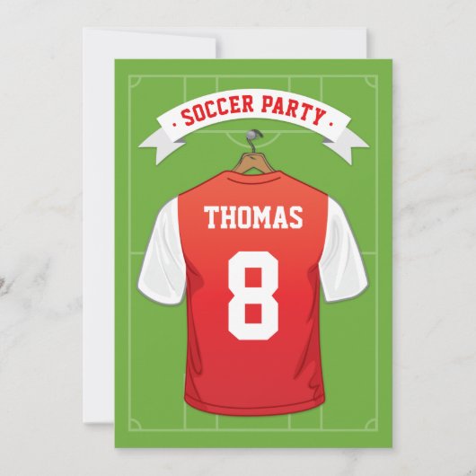 Kinder Vogelpartij | Red White Jersey Kaart (Voorkant)