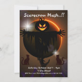 Kinder vogelverschrikker Mash Halloween Party Kaart (Voorkant)