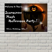Kinder vogelverschrikker Mash Halloween Party Poster