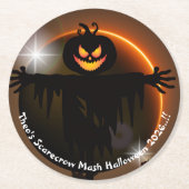 Kinder vogelverschrikker Mash Halloween Party Ronde Kartonnen Onderzetter (Voorkant)