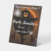 Kinder vogelverschrikker Mash Halloween Party Snac Reclamebord Met Voetstuk (Voorkant)