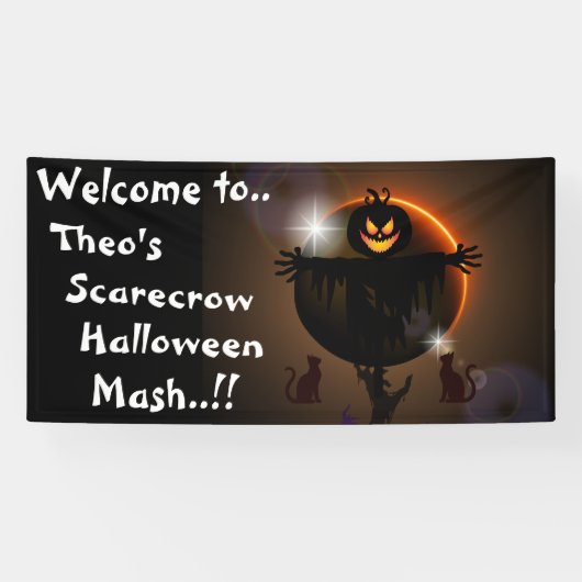 Kinder vogelverschrikker Mash Halloween Party Spandoek (Horizontaal)