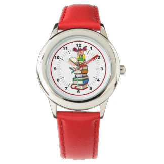 Kinder volgen horloge