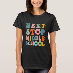 Kinder volgende halte middelbare school basisschoo t-shirt