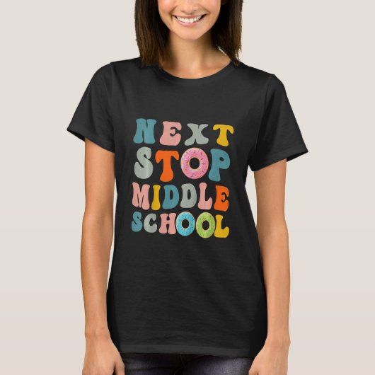 Kinder volgende halte middelbare school basisschoo t-shirt (Voorkant)