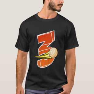 Kinder Volleybal 3e Verjaardag Ik ben 3 Kinderen B T-shirt