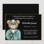 Kinder/volwassen doktersuitnodigingen kaart (Voorkant / Achterkant)