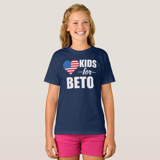 Kinder voor Beto O'Rourke Texas Children's T-shirt (Voorkant volledig)