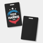 Kinder voor Harris President Kinder liefde Kamala Badge (Voor- en achterkant)