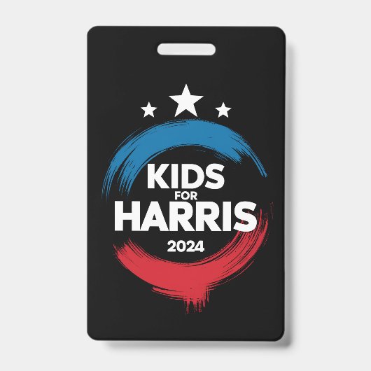 Kinder voor Harris President Kinder liefde Kamala Badge (Voorzijde)