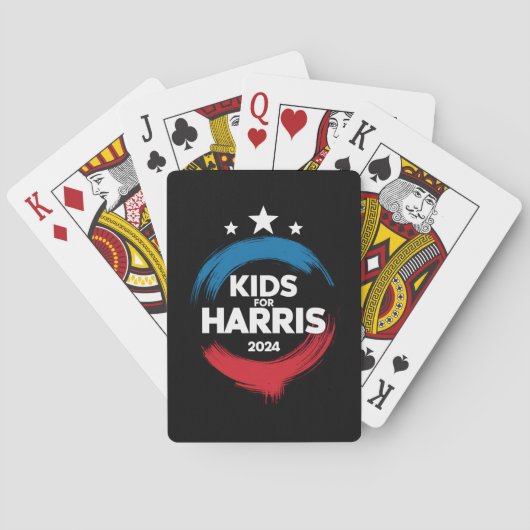 Kinder voor Harris President Kinder liefde Kamala  Pokerkaarten (Achterkant)