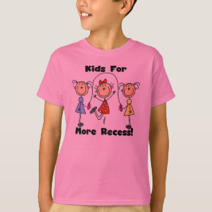 Kinder voor meer reces t-shirt
