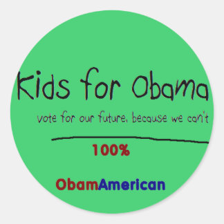 Kinder voor Obama sticker