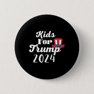 Kinder voor Trump Election 2024 1 Ronde Button 5,7 Cm