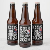 Kinder voor Trump USA Verkiezingen 2024 Bier Etiket (Flessen)
