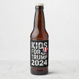 Kinder voor Trump USA Verkiezingen 2024 Bier Etiket