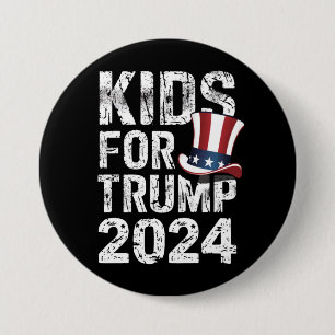 Kinder voor Trump USA Verkiezingen 2024 Ronde Button 7,6 Cm