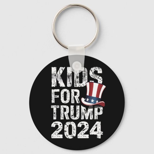 Kinder voor Trump USA Verkiezingen 2024 Sleutelhanger (Voorkant)