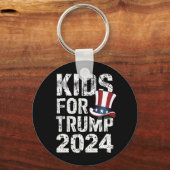Kinder voor Trump USA Verkiezingen 2024 Sleutelhanger (Voorkant)