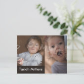 Kinder voordelige hoofdfoto's met twee zijden briefkaart (Staand voorkant)