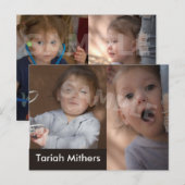 Kinder voordelige hoofdfoto's met twee zijden briefkaart (Voorkant / Achterkant)