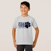 KINDER VORMEN DE PAW SS Grey T-shirt (Voorkant volledig)