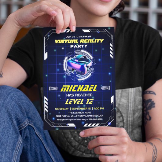 Kinder VR Game Virtual Reality Verjaardagsfeestje Kaart
