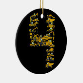 Kinder vrachtwagen 4 jaar oud keramisch ornament (Rechts)