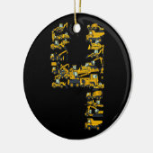 Kinder vrachtwagen 4 jaar oud keramisch ornament (Links)