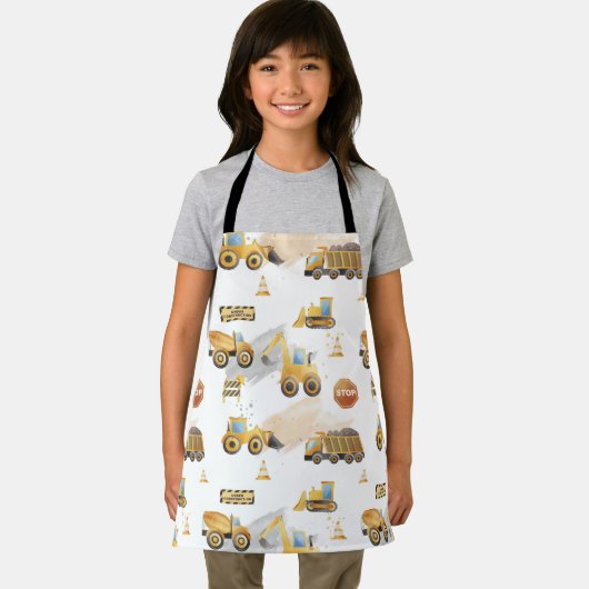 Kinder vrachtwagenpatroon schort (Insitu)