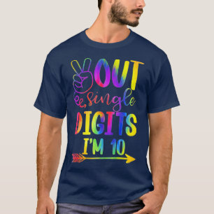 Kinder vrede uit enkele cijfers i m 10 tij kleurst t-shirt