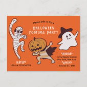 Kinder Vriendelijke Niet-zo-eng Halloween Kostuum  Briefkaart (Voorkant)