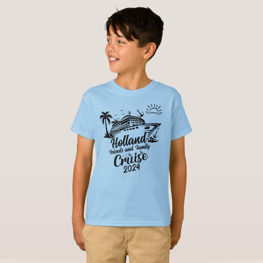 Kinder Vrienden & Familie Cruise Tshirt (Voorkant volledig)