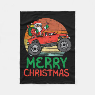 Kinder Vrolijke Kerstman Monster Truck Xmas PJ T Fleece Deken