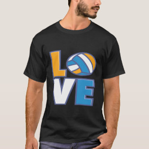Kinder vrouwen Volleyball Gif Girls Love Volleybal T-shirt